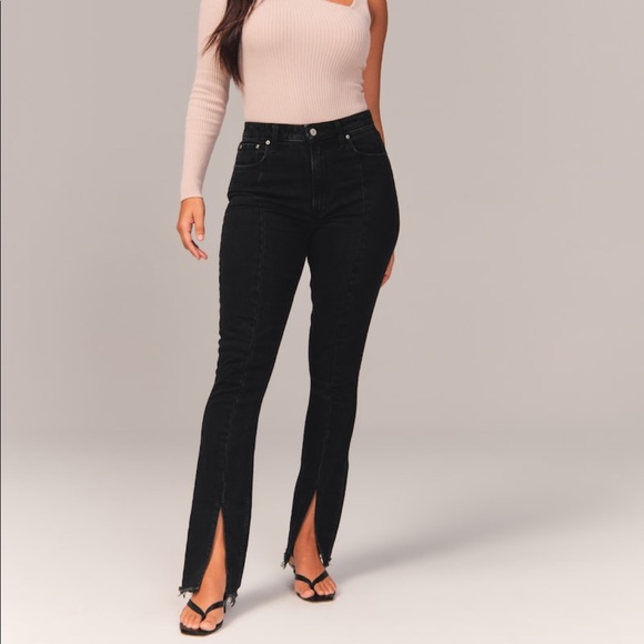 Abercrombie & Fitch Denim - NEVER WORN: ABERCROMBIE CURVE LOVE HIGH RISE SKINNY WITH SPLIT HEM